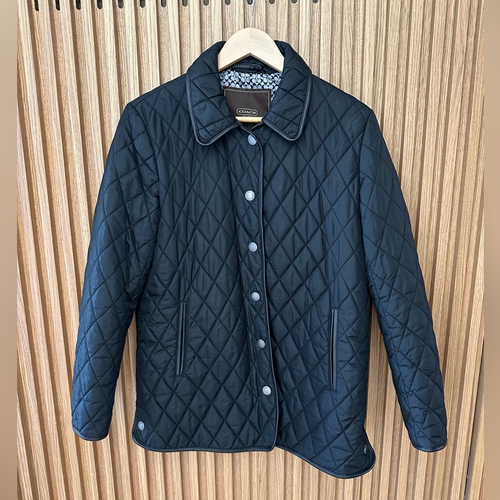 Coach Black Quilted Jacket